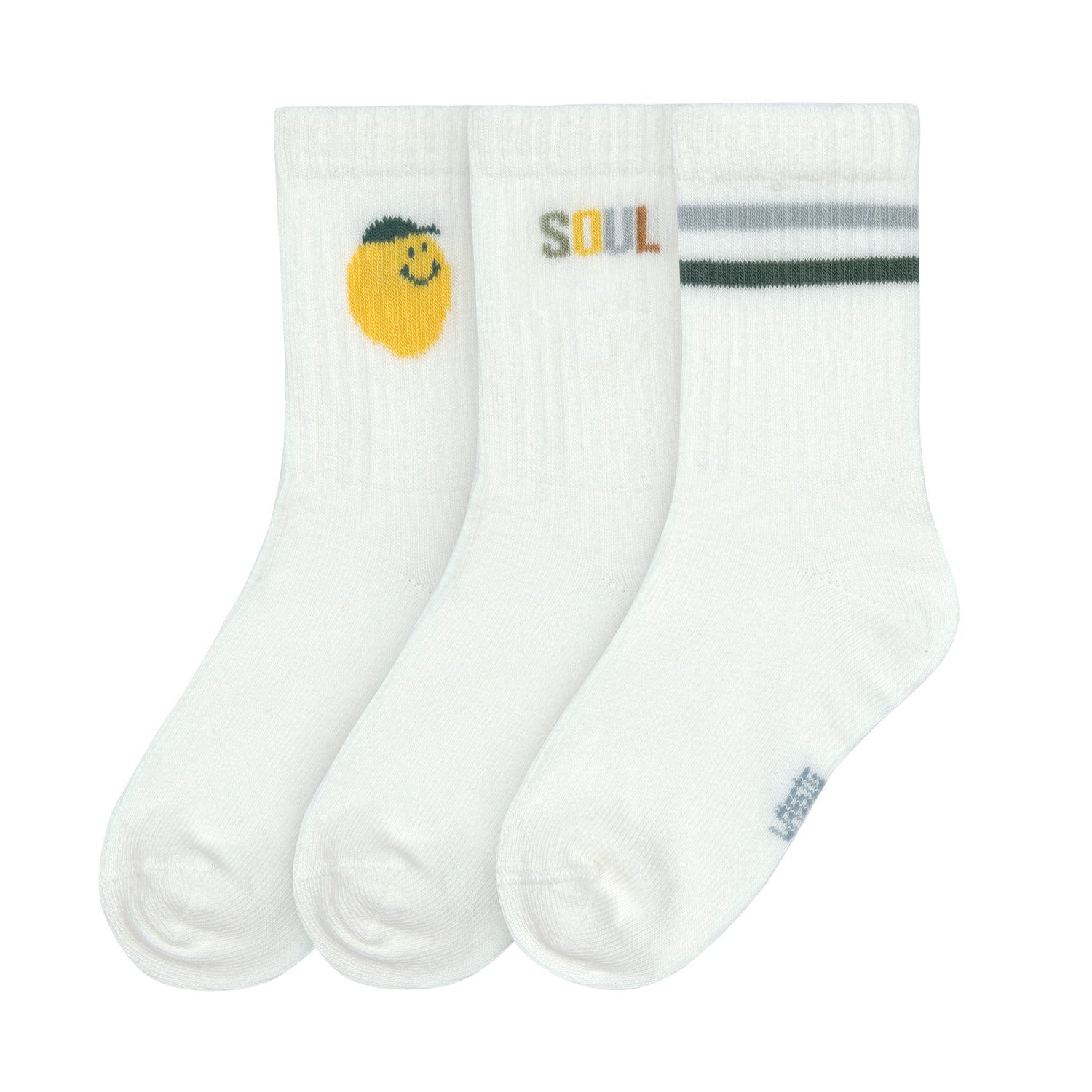 Die GOTS-zertifizierten Tennis Socks für Kinder,Design Lemon, mit einem hohen Anteil an Baumwolle (bio) machen jedes Outfit zum absoluten Hingucker. Die weichen Socken runden mit ihren fröhlich bunten Prints jeden Look ab.