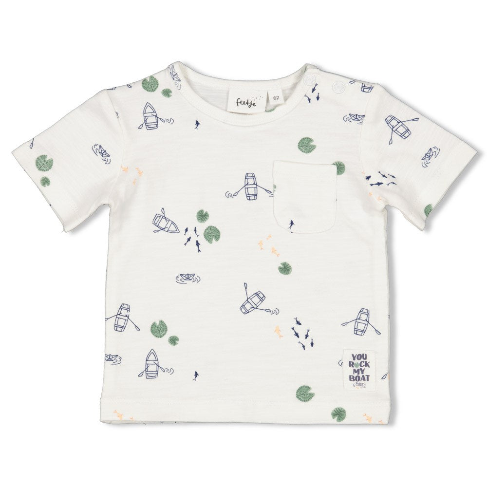 Beschreibung
T-Shirt aus der Rock my Boat Kollektion von Feetje
Material
94% CO + 6% EL Single Jersey SLUB