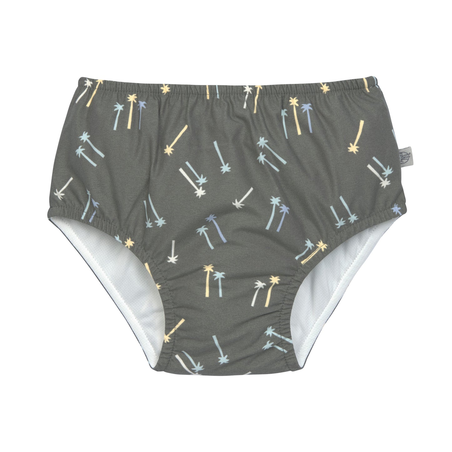 Die olivgrüne Baby Schwimmwindel mit Palms Print bietet eine schöne und umweltfreundliche Alternative zur Einwegwindel. Ihr saugfähiges Innenfutter hält die Kinderhaut trocken und größere Missgeschicke im Wasser auf. Geeignet von 3 Monaten bis 3 Jahren.