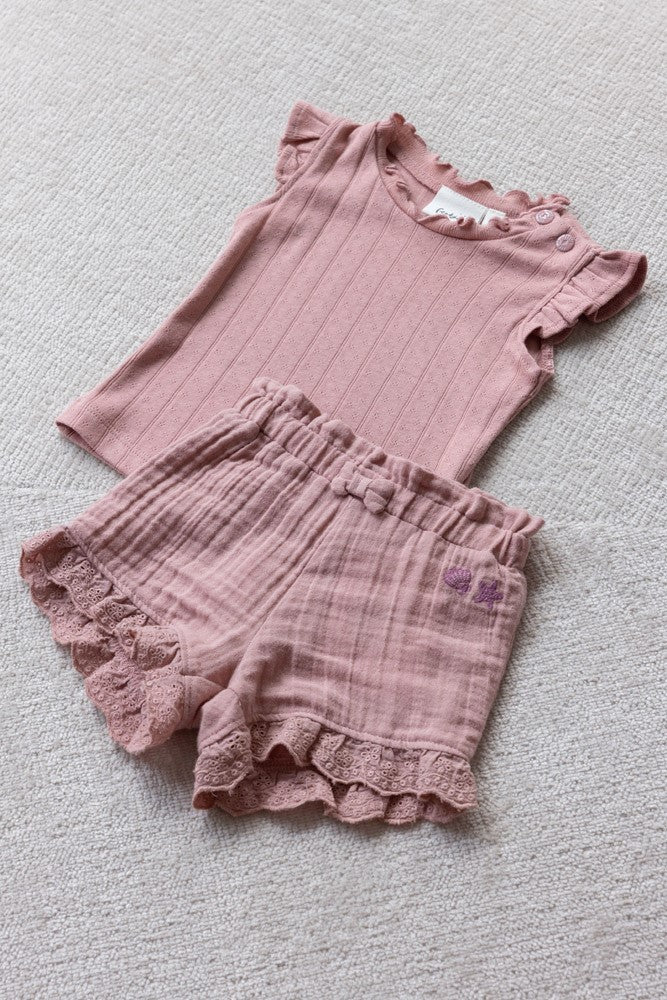 Beschreibung
Geripptes T-Shirt aus der Kollektion Starfish Wishes von Feetje
Material
100% CO Pointelle Rib