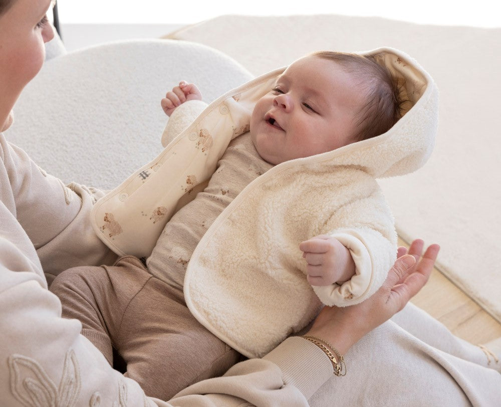 Wendejacke Teddy mit Kapuze - Sleepy Sheepy