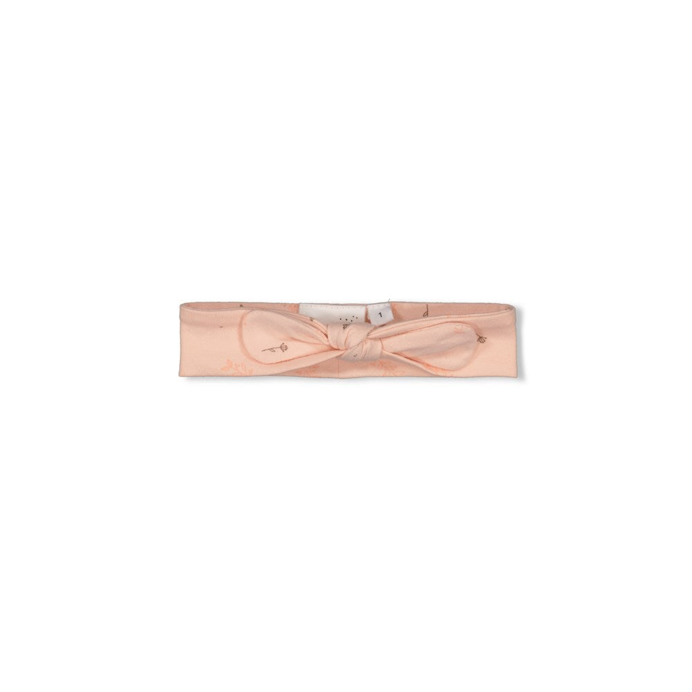 rosa Haarband mit dezentem Blumenaufdruck