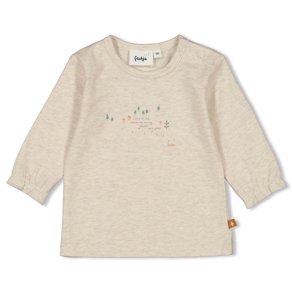 beiges Shirt langarm