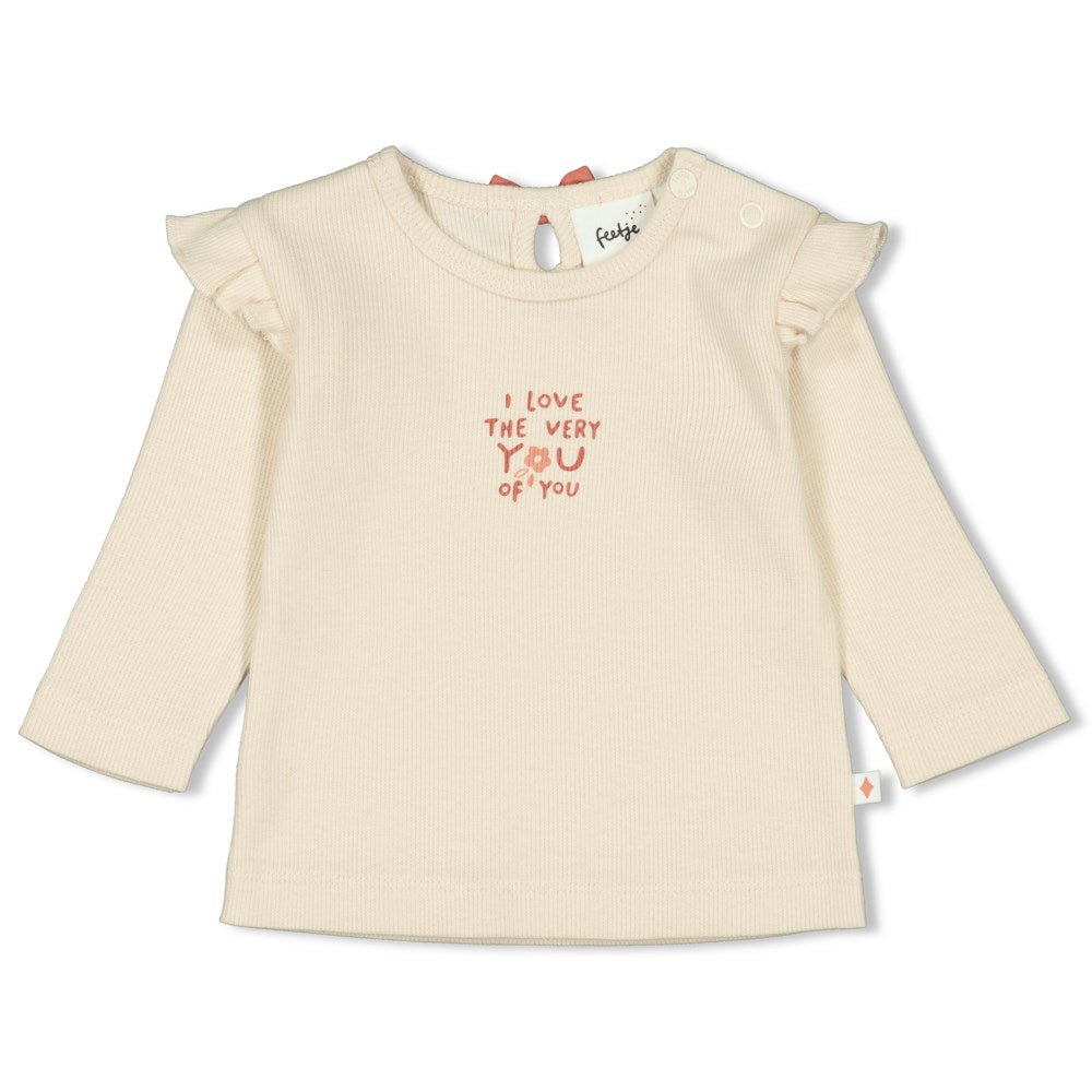 Langarm Shirt mit Rüschen - Sending Love