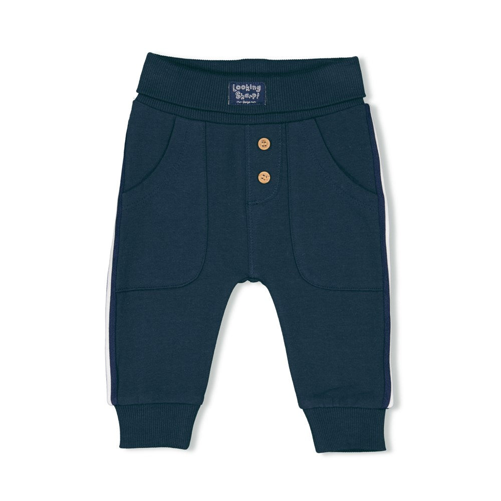 Babyhose dunkelblau mit Umschlagebund