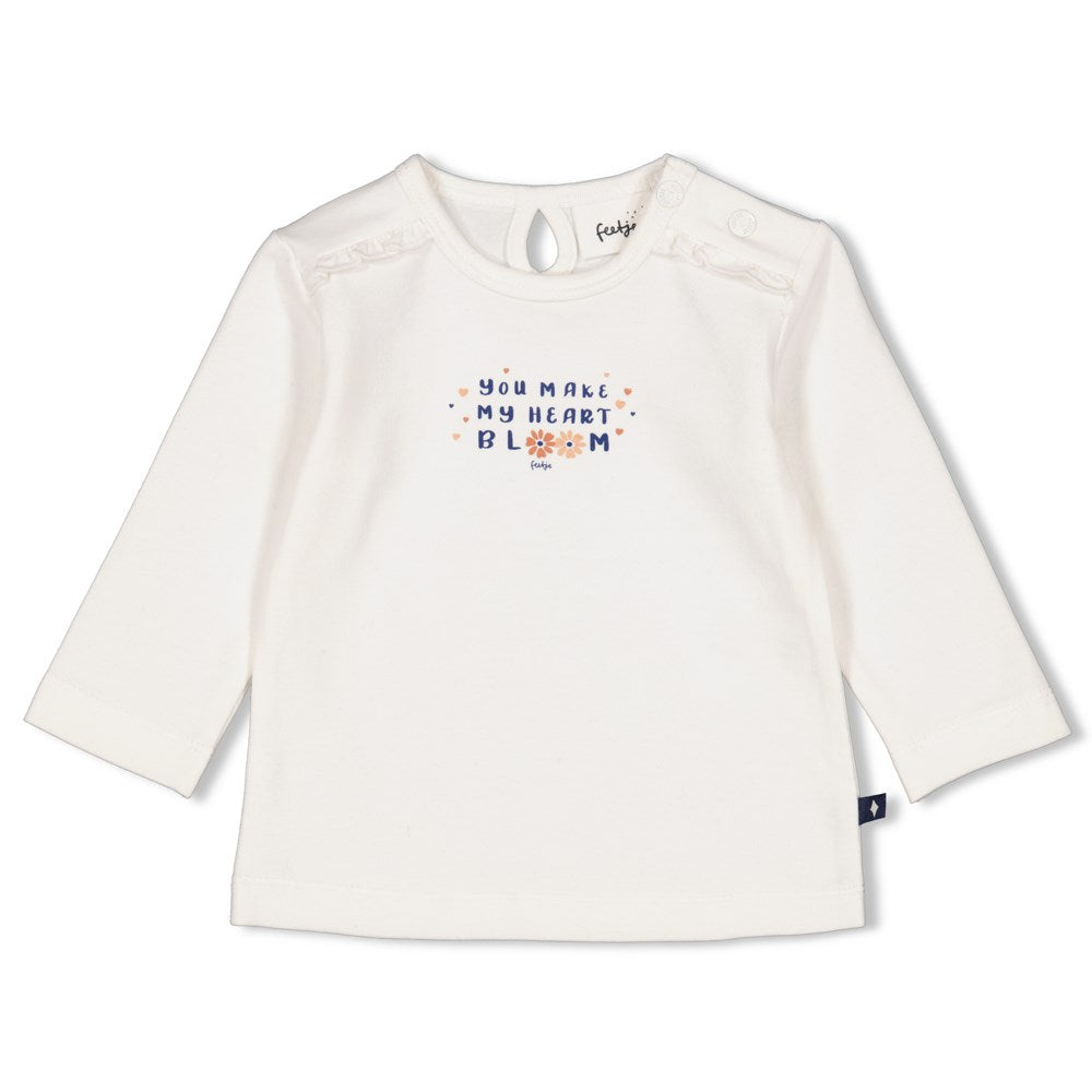 rosa langarm Shirt mit Herzen