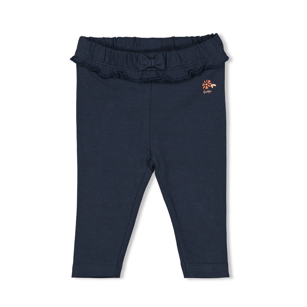 dunkelblaue Legging mit Masche passend zu den Kleidern der Kollektion "Let Love Grow"