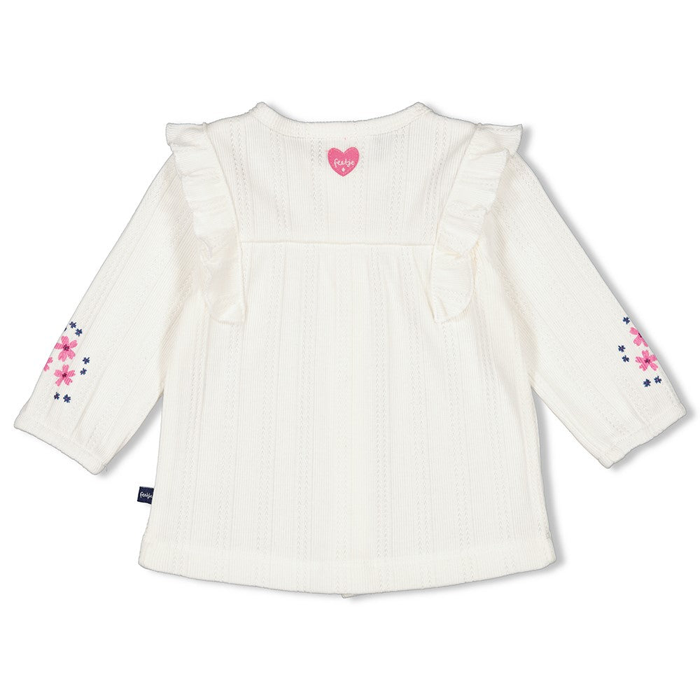 Gerippte Bluse aus der Kollektion Midnight Flowers von Feetje