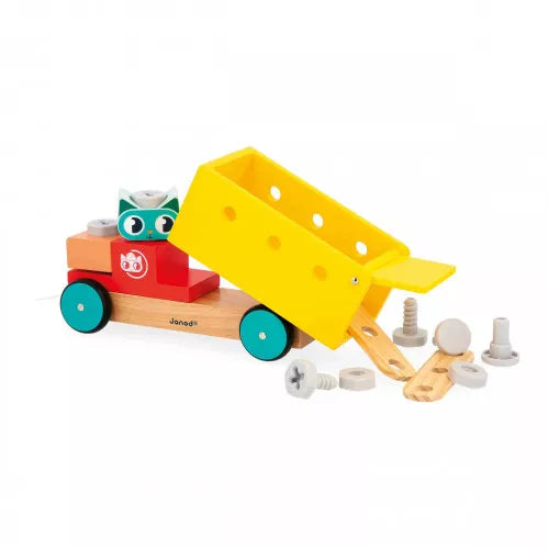 Beschreibung
Platz da für das Nachziehspielzeug der kleinen Handwerker! Mit diesem Handwerker-Laster zum Herumfahren entwickeln Kinder ab 2 Jahren spielerisch Fein- und Grobmotorik!