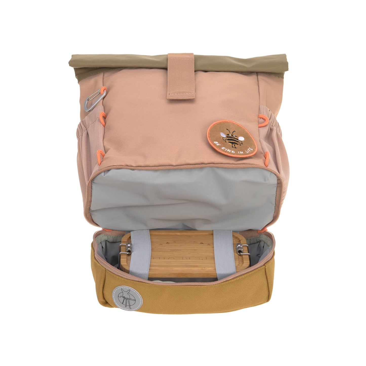Mini Rolltop Backpack nature braun