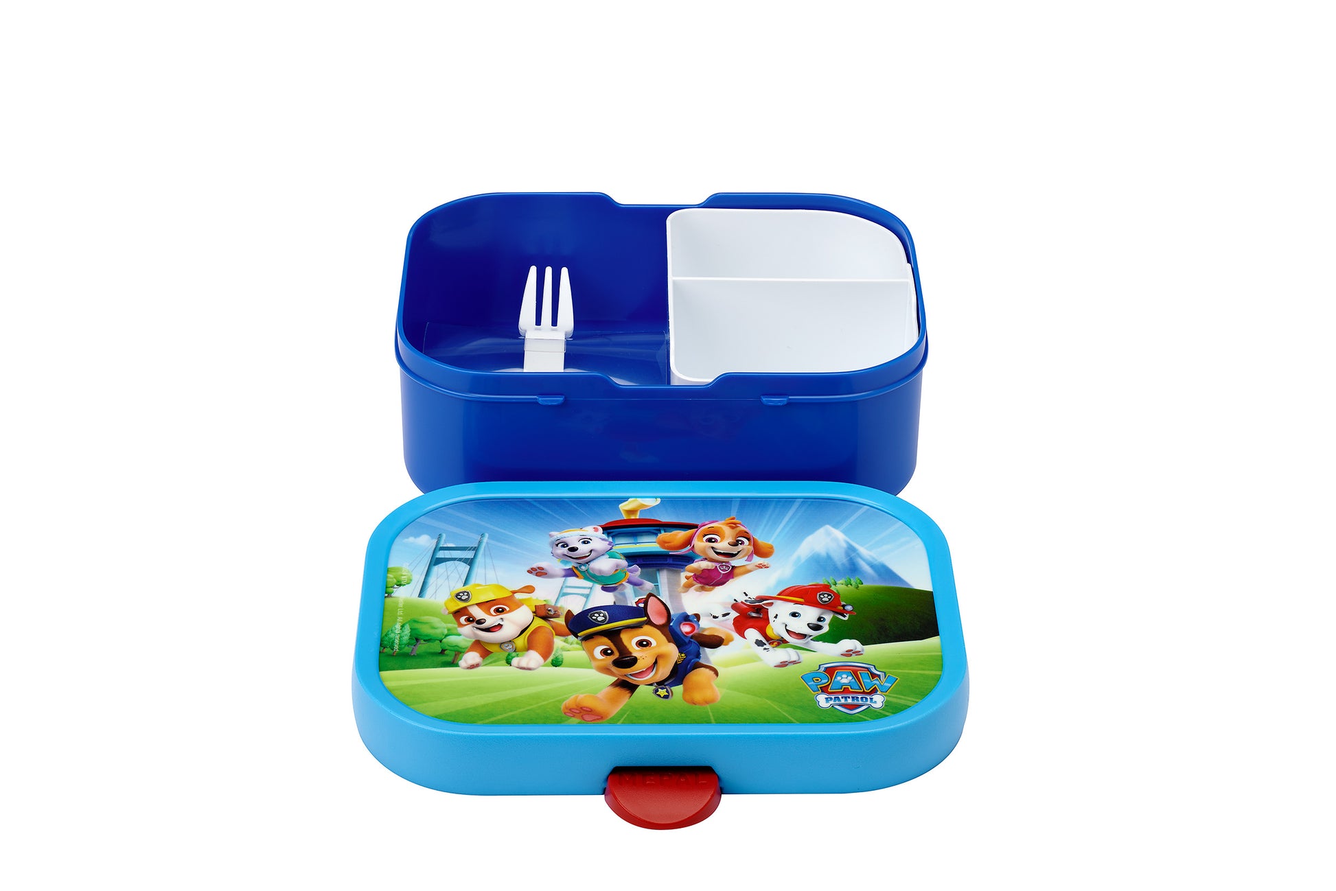 Die Paw Patrol Pups Brotdose inklusive herausnehmbarem Bento-Einsatz bietet noch mehr Abwechslung beim Pausensnack. Die Möglichkeiten für eine leckere Schulverpflegung sind damit geradezu unbegrenzt. 