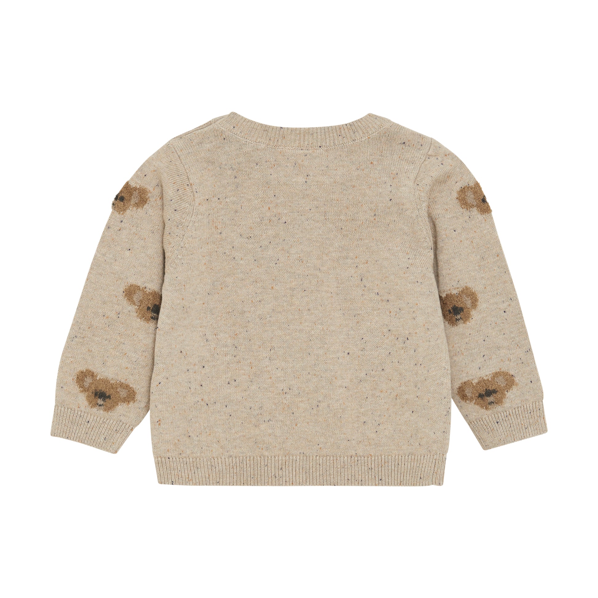 Dieser Pullover ist aus weichem Strick und verfügt über ein niedliches Bärenmotiv. Hergestellt aus hochwertigen Materialien sorgt er für ein angenehmes Tragegefühl und hält warm. Perfekt für gemütliche Tage zuhause oder einen Spaziergang an kühlen Tagen.