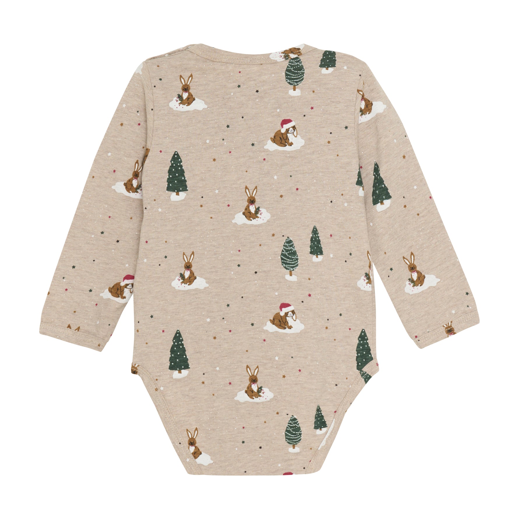 Erwecke dein Weihnachtsglück mit unserem langarm Body ! Das niedliche Weihnachtsmuster von Minymo verleiht jedem Outfit das gewisse Etwas. Mit langen Ärmeln und weichem Stoff bietet er auch Wärme und Komfort für dein Baby. Perfekt für die Festtage und darüber hinaus.