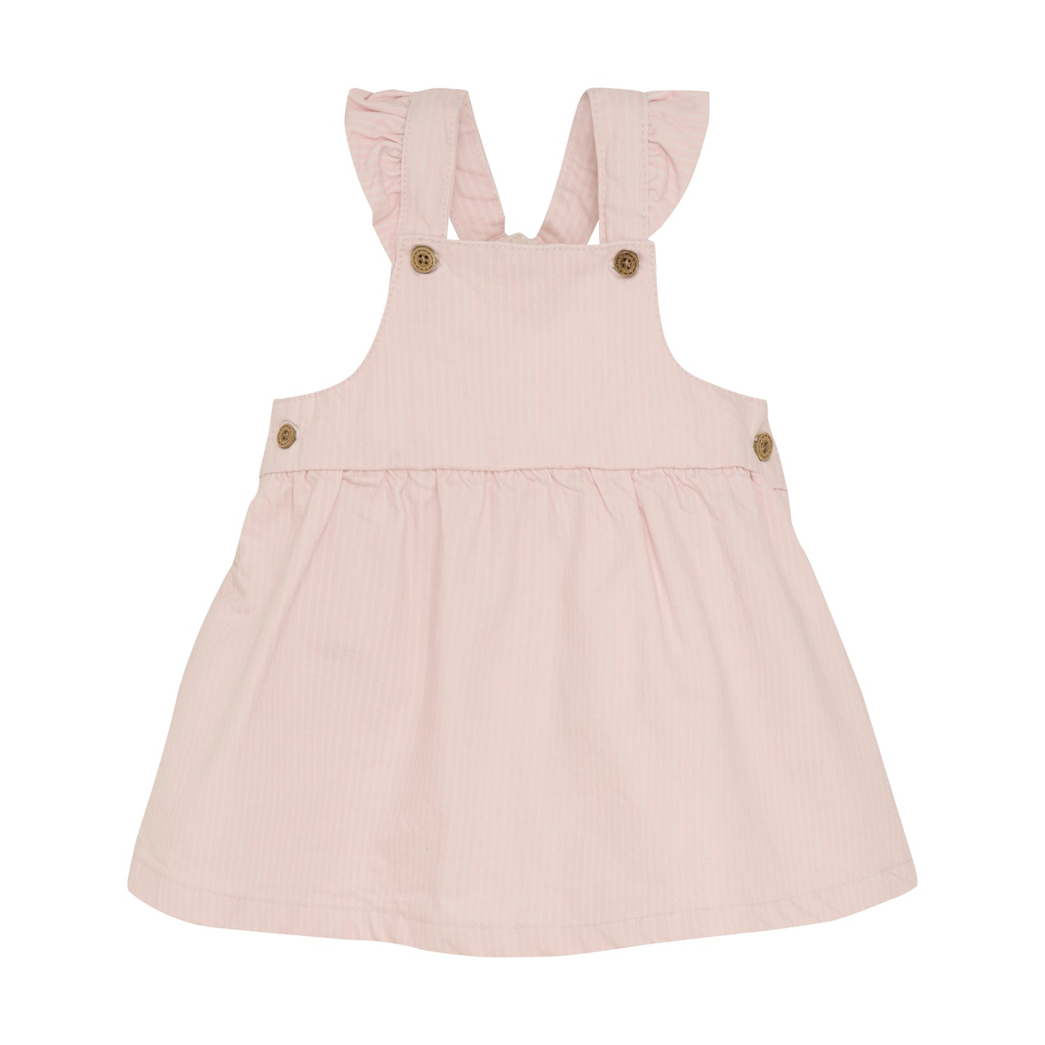 Dieses Kleid von MINYMO besticht durch sein zartes Rosa und die eleganten weißen Streifen, die jedem Auftritt eine frische und stilvolle Note verleihen.