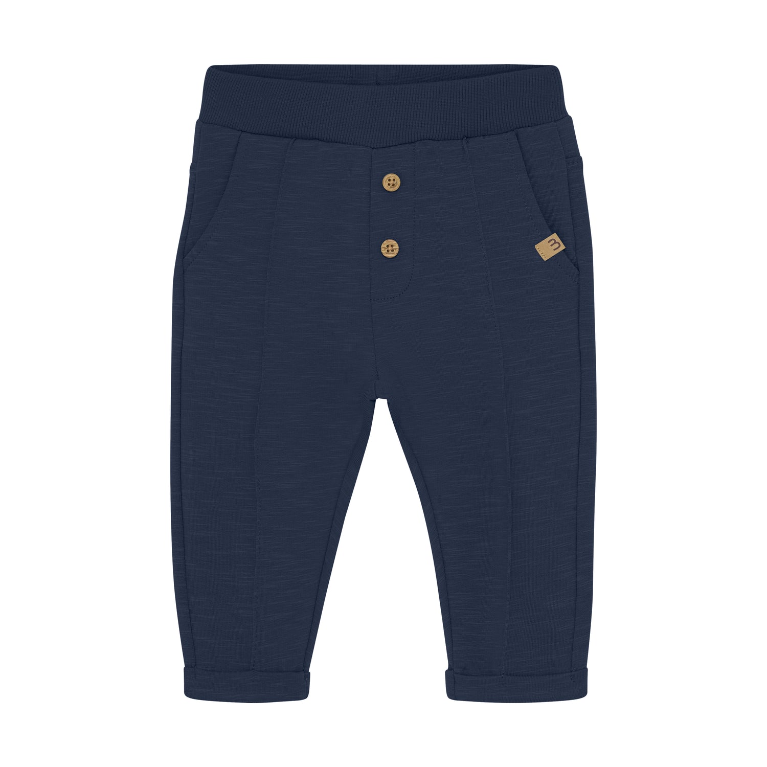 Diese dunkelblauen MINYMO Sweatpants überzeugen mit ihrem stilvollen Design und den dezenten kleinen Knöpfen, die für einen besonderen Akzent sorgen.