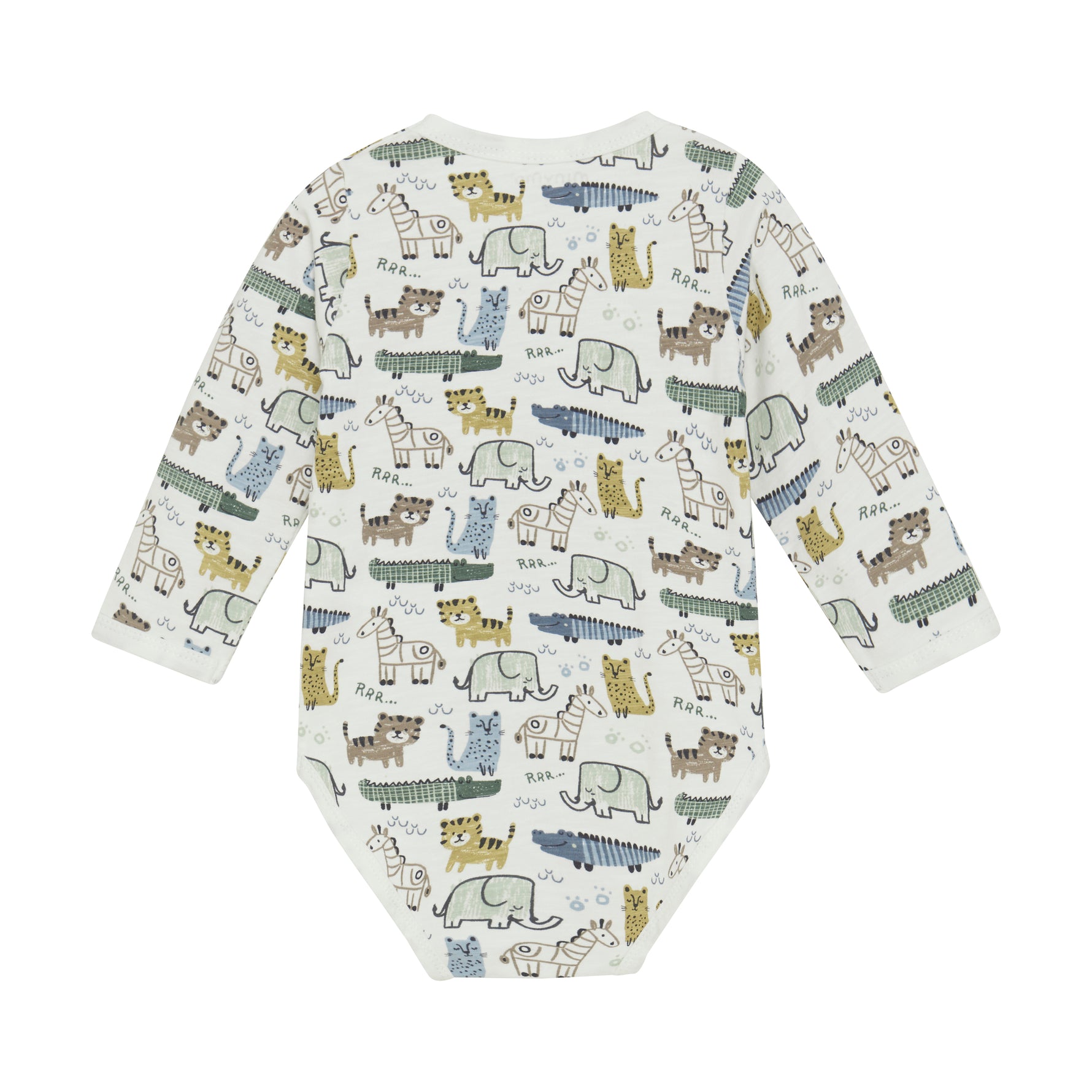 Der MINYMO-Body zeigt sich mit einem verspielten Tiermuster, das Freude macht.