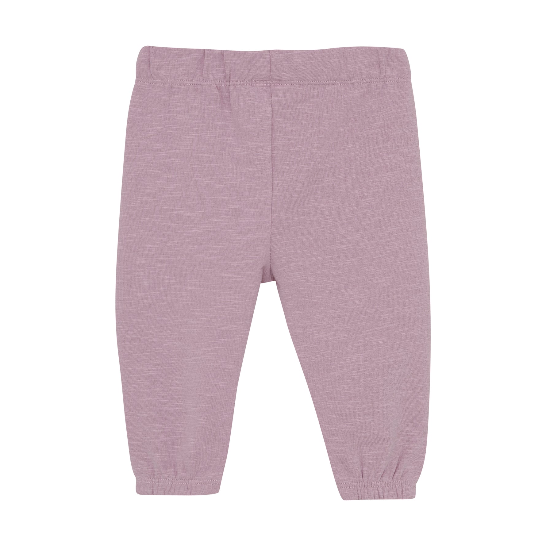 Entdecken Sie die lila Sweatpants von MINYMO, verziert mit charmanten herzförmigen Knöpfen – perfekt, um Komfort und Stil mühelos zu verbinden.