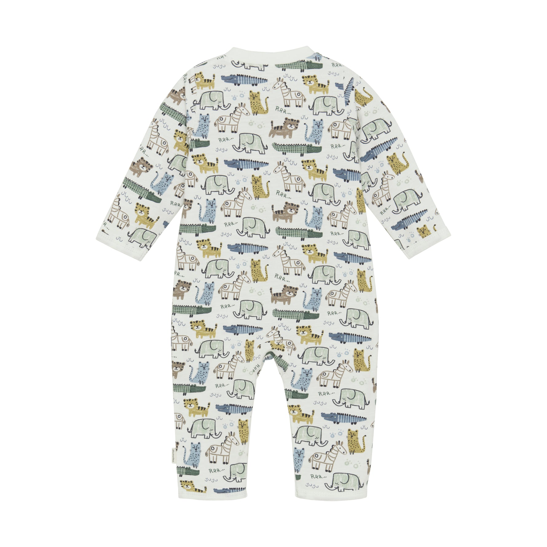 Dieser niedliche Strampler von MINYMO begeistert mit verspielten Tiermotiven und sorgt für fröhlichen Tragekomfort.