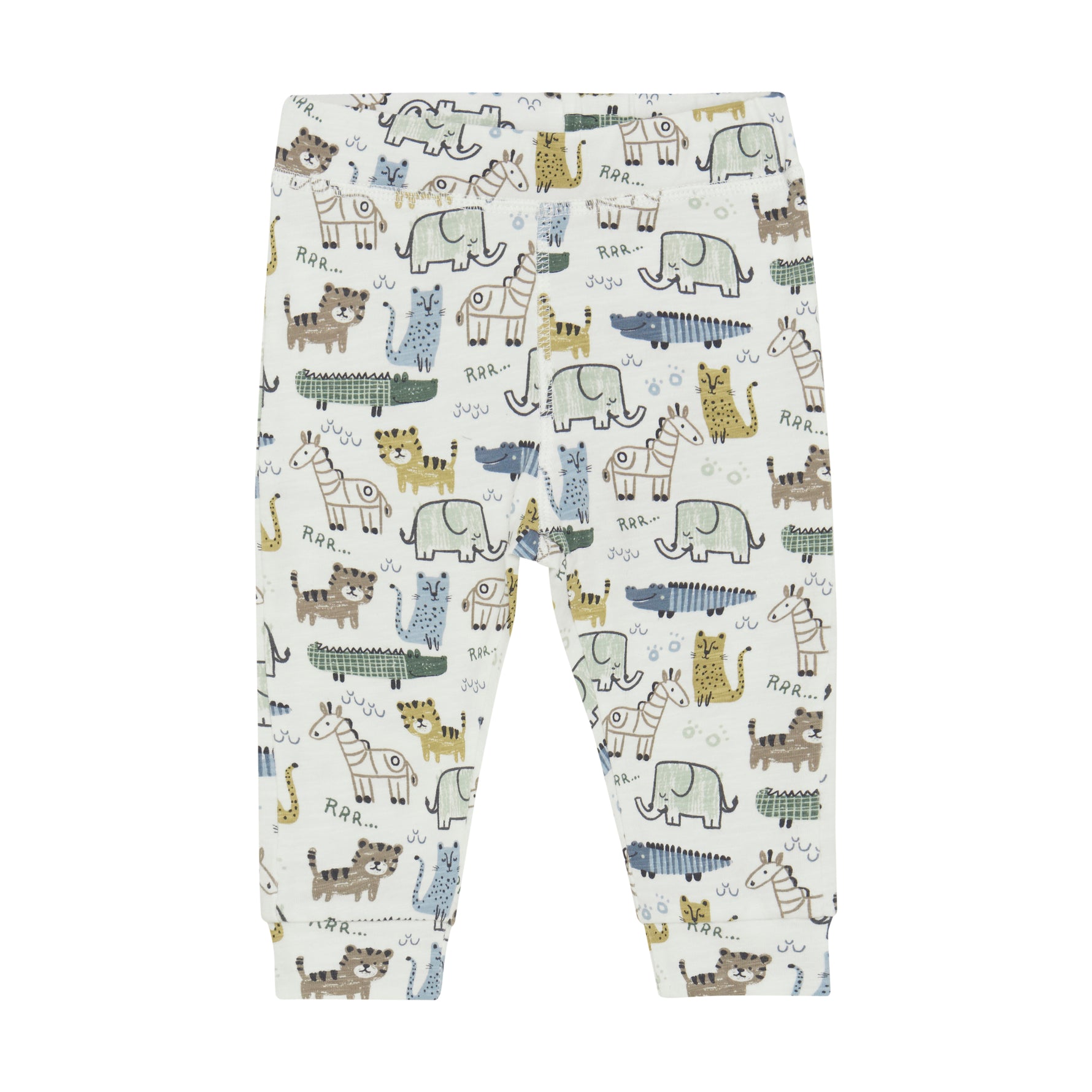 Die weiße MINYMO-Hose mit lustigen Tiermotiven bringt Spaß und Stil in jeden Kinderalltag.