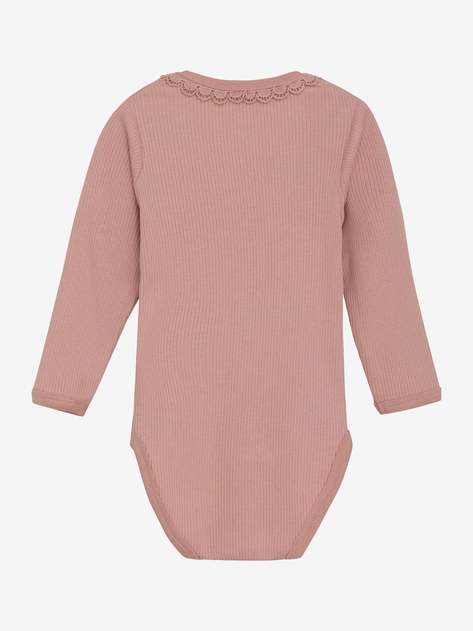 Dieser rosafarbene, gerippte Body von MINYMO besticht durch ein elegantes Kragendetail und verleiht jedem Outfit eine raffinierte Note.