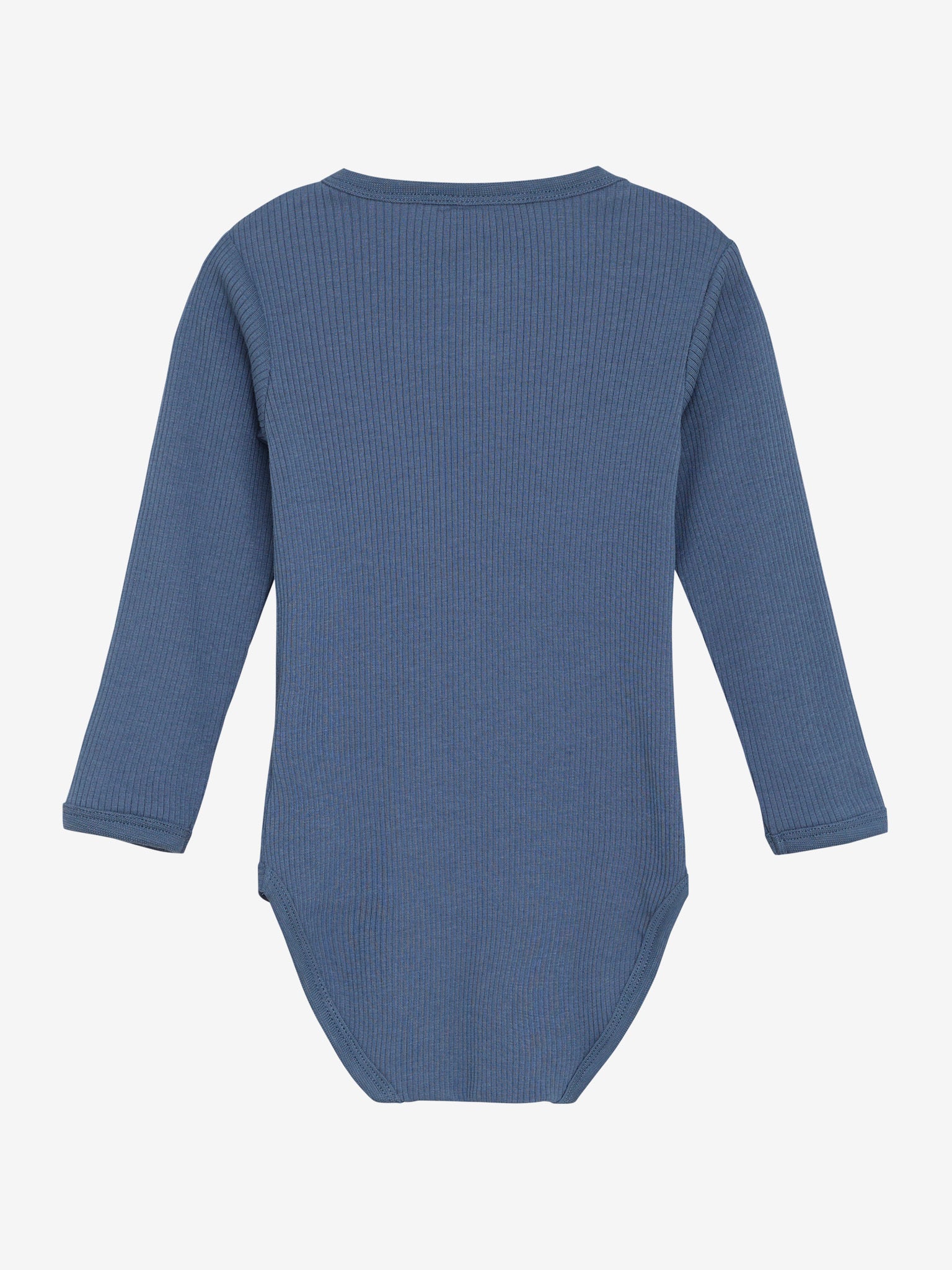 Dieser blaue, gerippte MINYMO Body besticht durch zarte, liebevoll gestaltete Knöpfchen und verleiht jedem Outfit eine elegante Note.