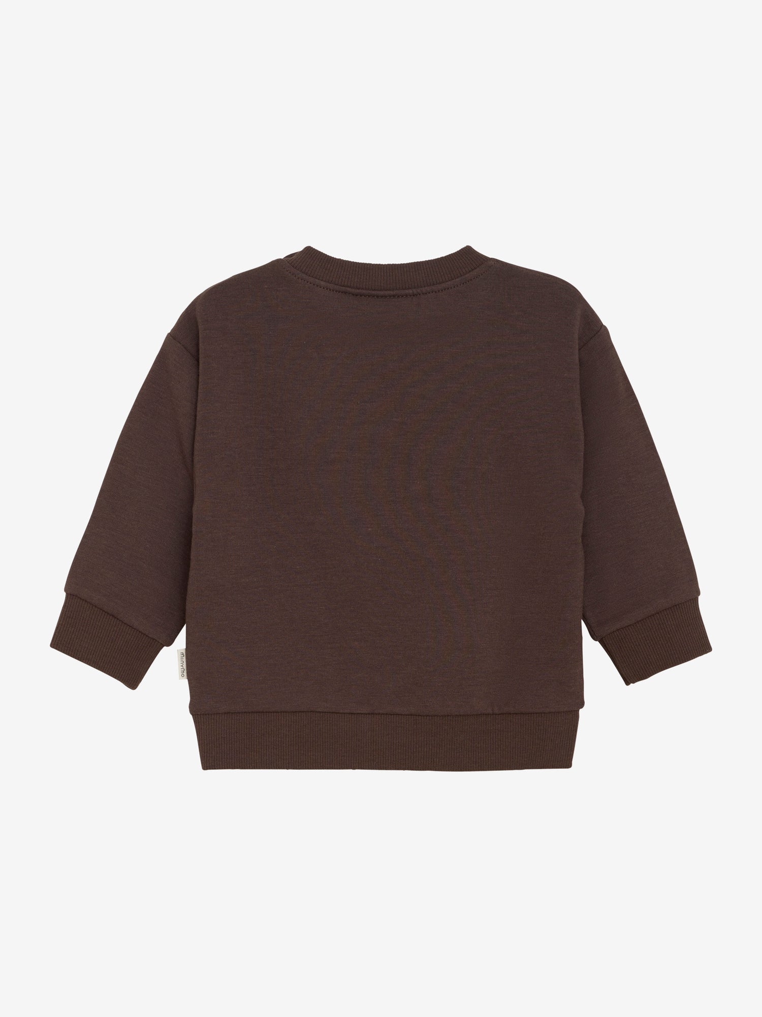 Dieses braune Langarm-Sweatshirt von MINYMO besticht durch ein elegantes Fuchs-Motiv und verbindet Komfort mit stilvoller Raffinesse.