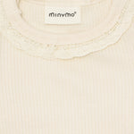 Weißer langarm Rib Body von MINYMO.