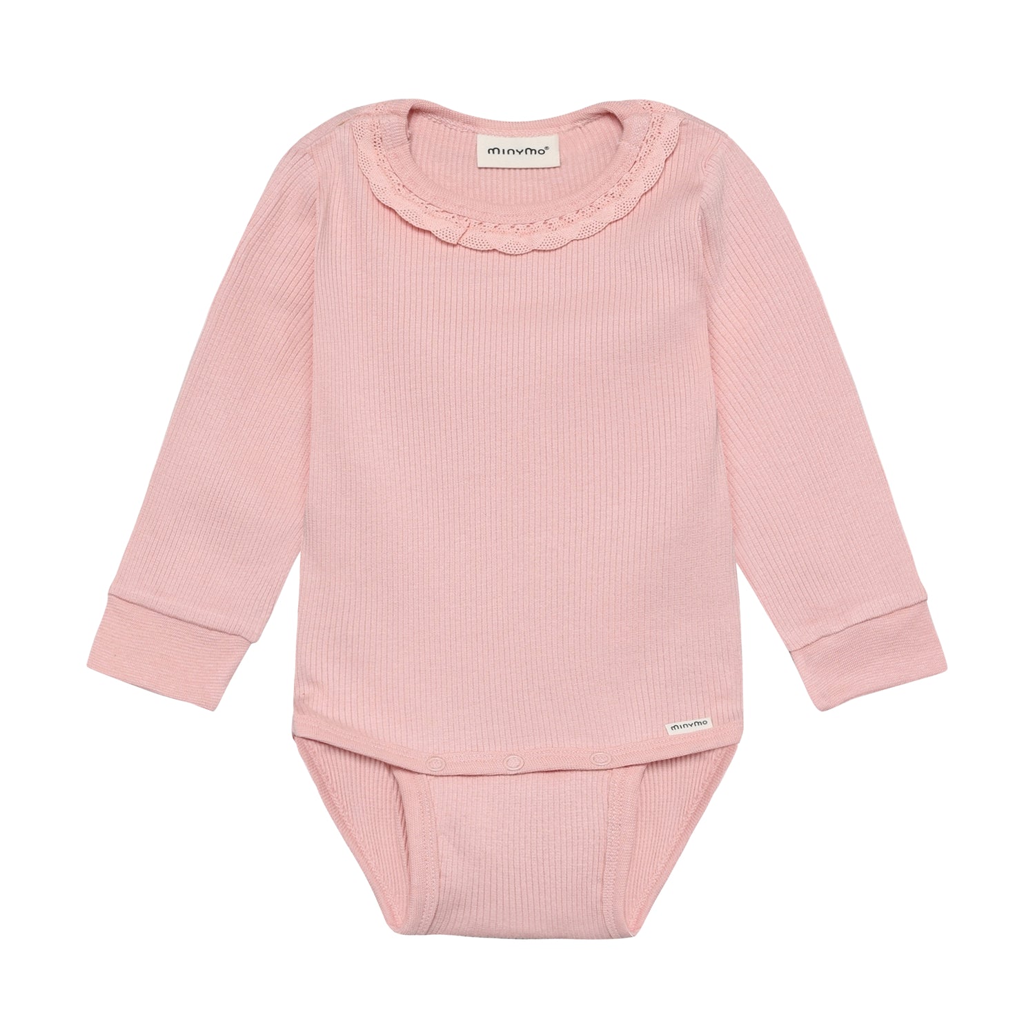Süßer rosa langarm Rib Body von MINYMO.