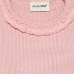 Süßer rosa langarm Rib Body von MINYMO.