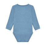 Blauer mitwachsender langarm Body von MINYMO.