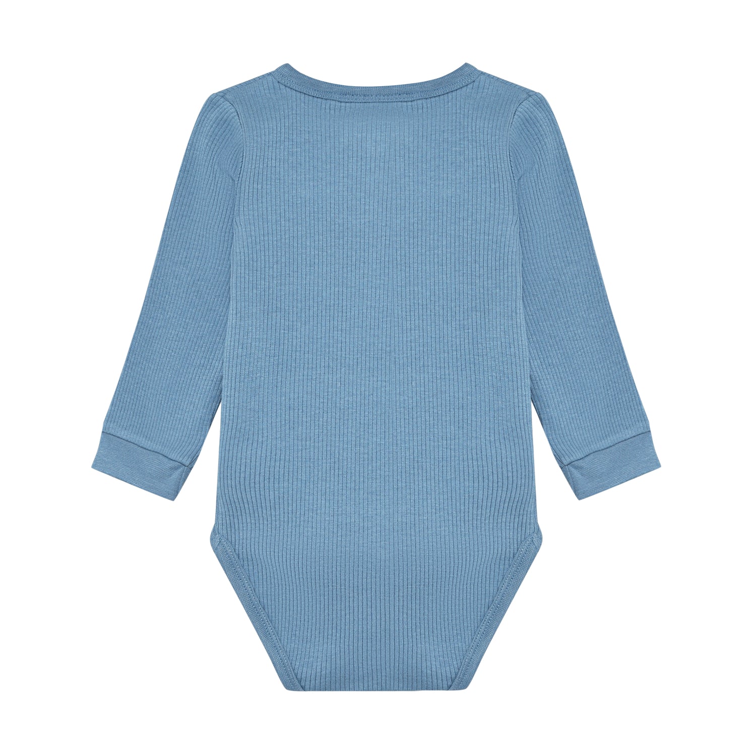 Blauer mitwachsender langarm Body von MINYMO.
