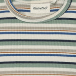 Langarm Rib Body mit Streifenmuster von MINYMO.
