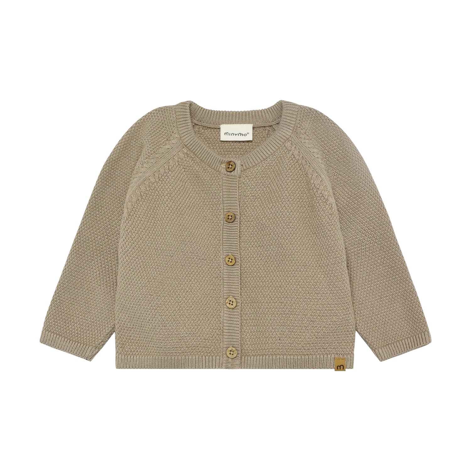 Süßer beiger Knit Cardigan von MINYMO.