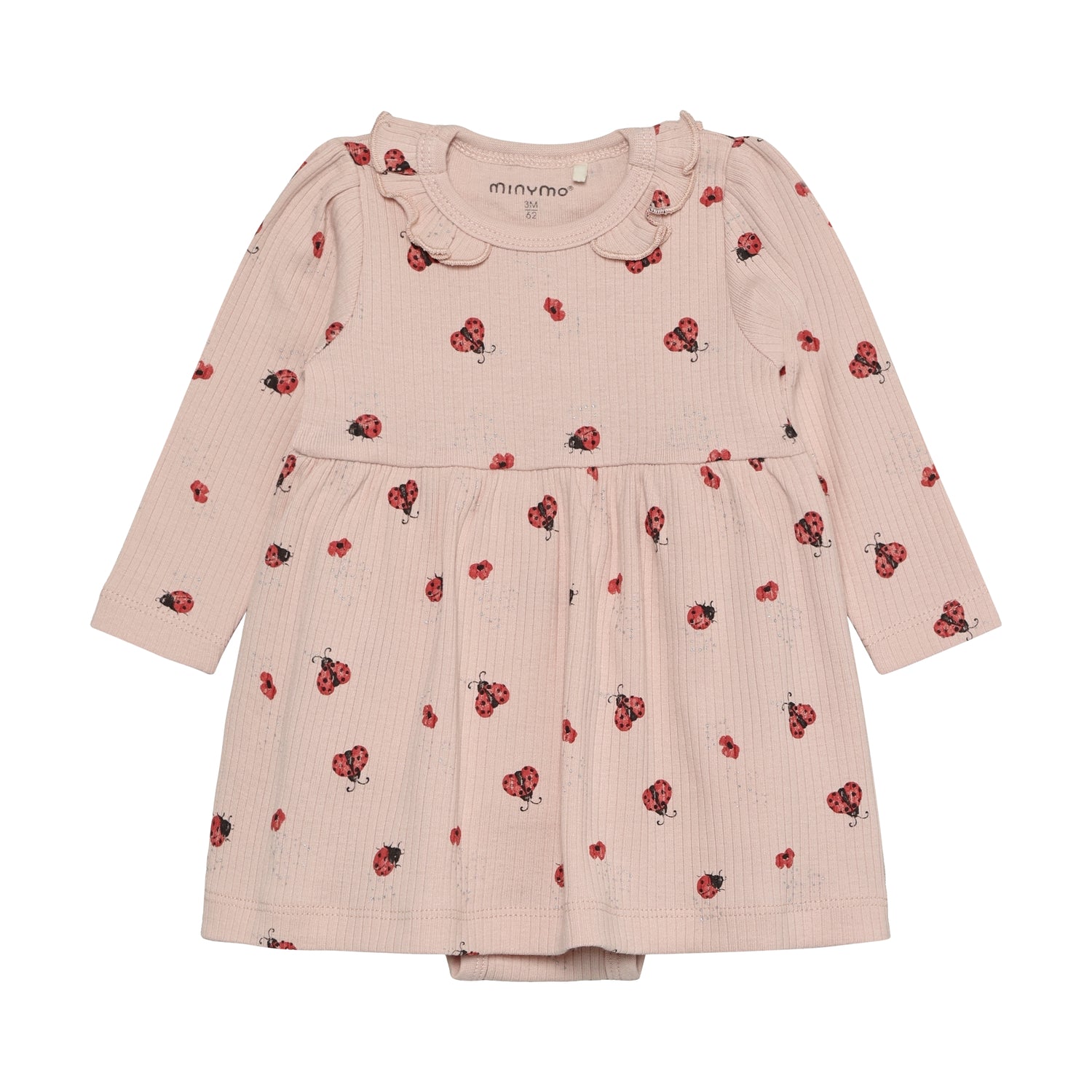 Süßes rosa Body Kleid mit Marienkäfer Muster von MINYMO.