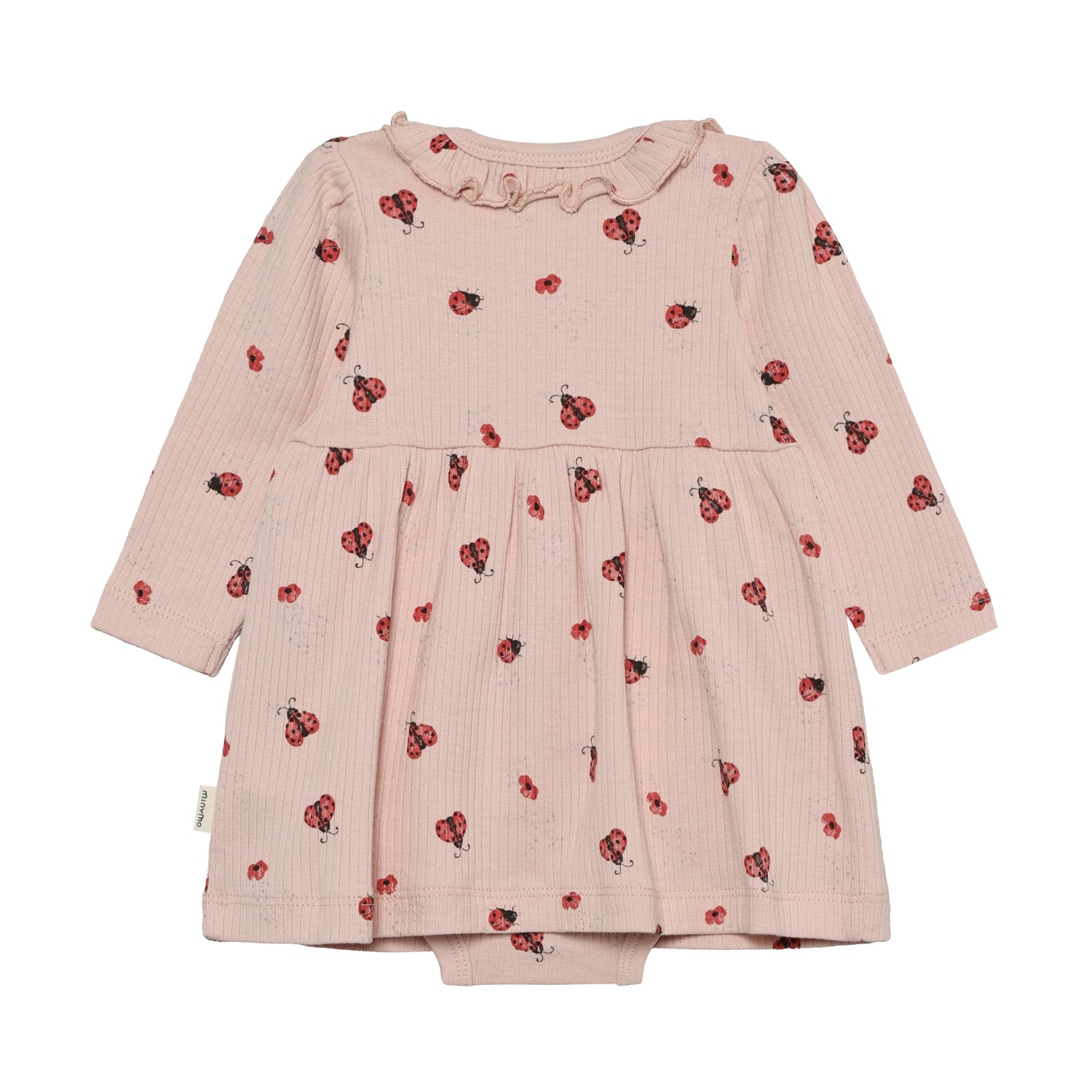 Süßes rosa Body Kleid mit Marienkäfer Muster von MINYMO.