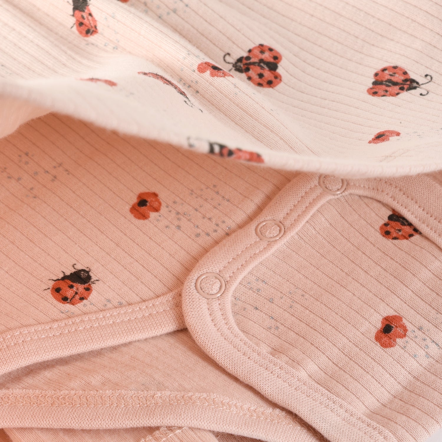 Süßes rosa Body Kleid mit Marienkäfer Muster von MINYMO.