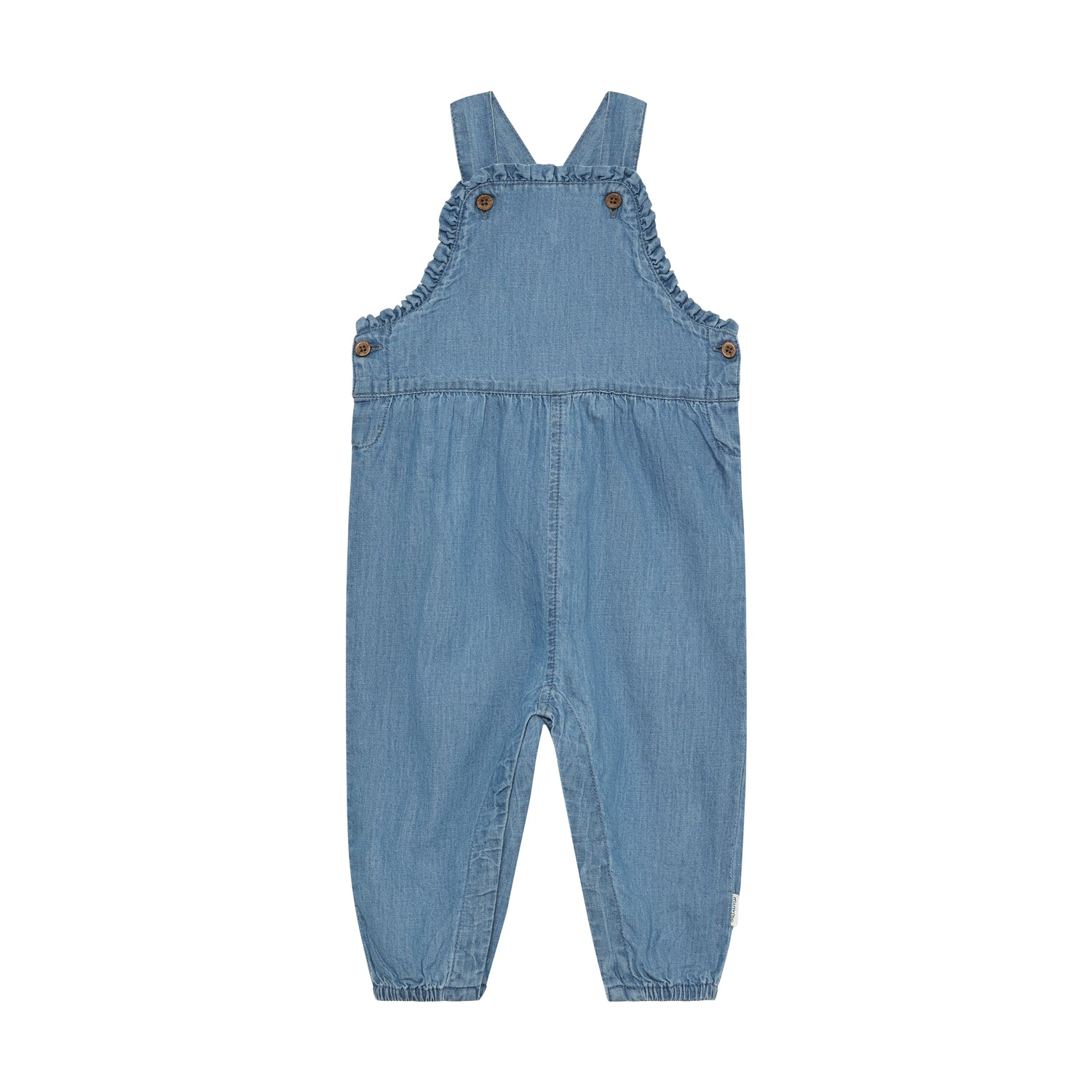 Blauer Overall mit Rüschendetails von MINYMO.