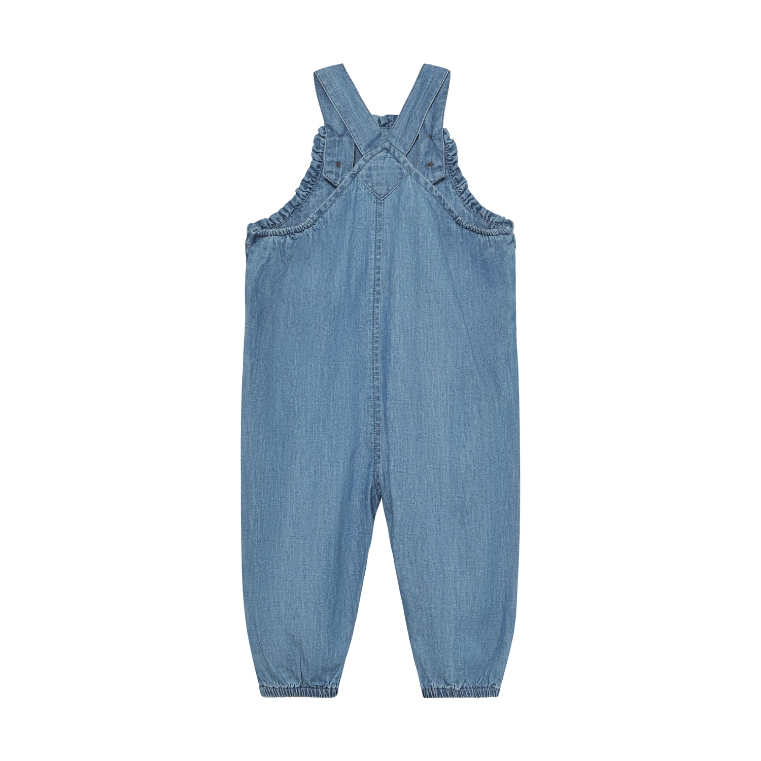 Blauer Overall mit Rüschendetails von MINYMO.