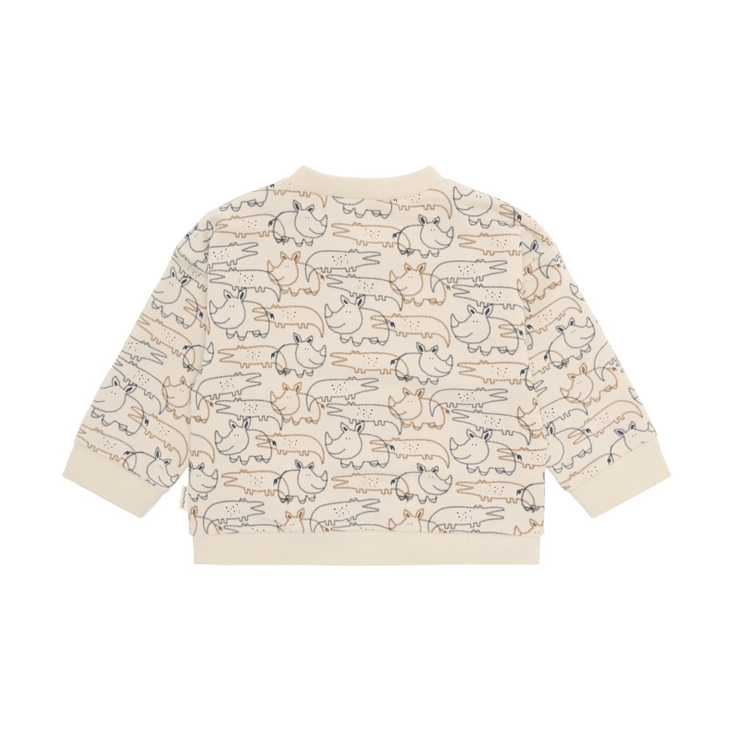 Langarm Sweatshirt von MINYMO mit All-Over Tierprint.