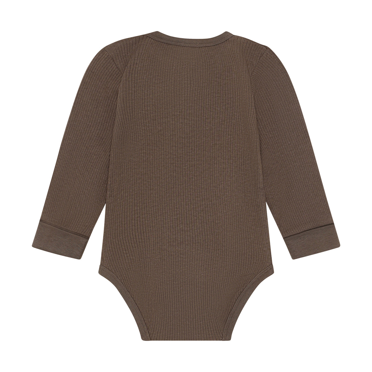 Ein zeitloser brauner Langarm-Rib-Body von Minymo, perfekt für vielseitige Styling-Möglichkeiten. Die hochwertige Materialmischung aus Modal, Baumwolle und Elastane bietet optimalen Komfort und Bewegungsfreiheit. Ideal als Basis-Piece für jeden Kleiderschrank.