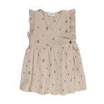 Herbstliches Kleid mit durchgehendem Blumenmuster aus reiner Baumwolle. Das leichte Cord-Material mit Futter bietet Komfort und Strapazierfähigkeit für den Alltag.