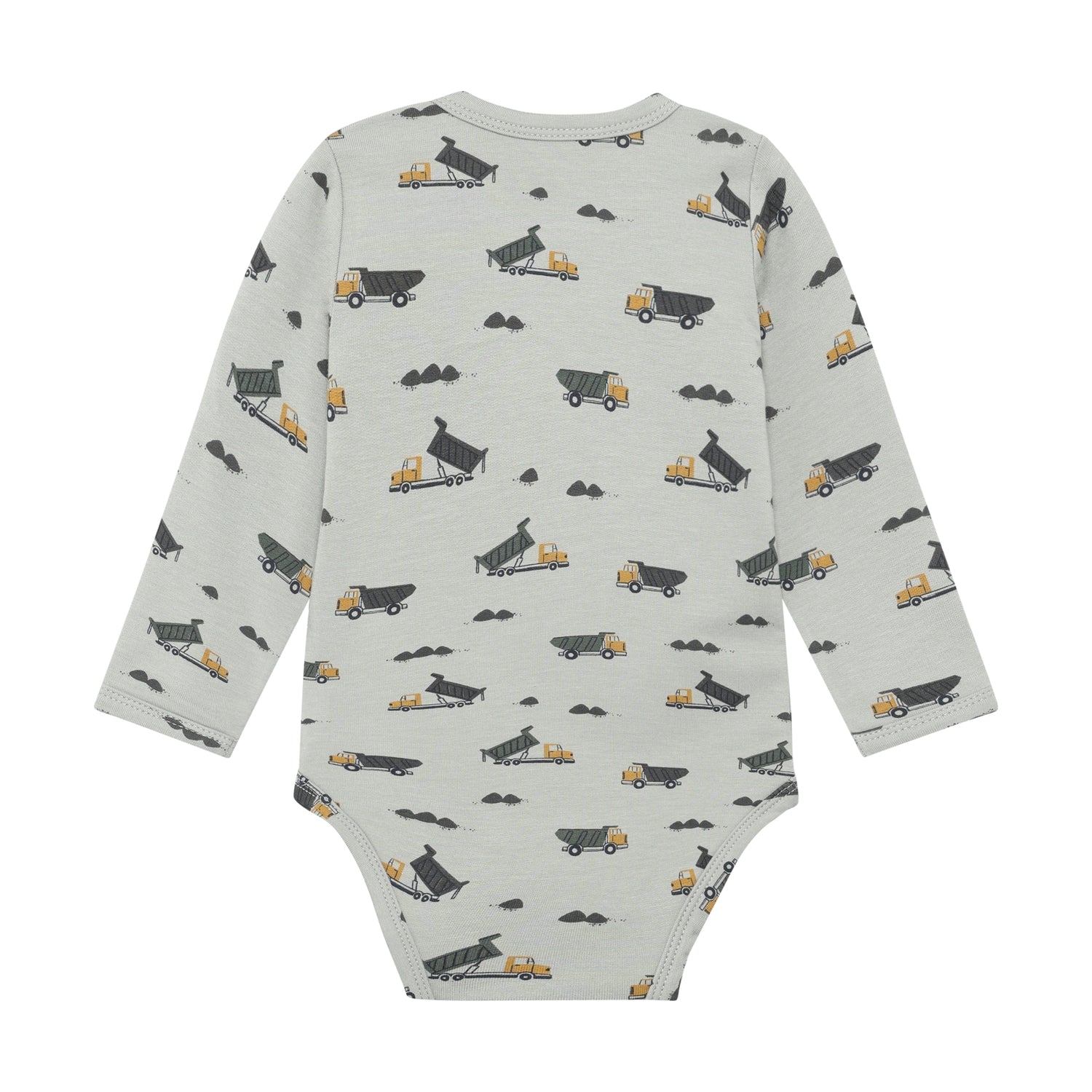 Langärmeliger Body aus hochwertiger Viskose-Baumwoll-Mischung mit charmanten Baustellen-Print von Minymo. Die elastische Faser sorgt für optimale Passform und Bewegungsfreiheit. Perfekt für aktive Kinder, die Stil und Komfort lieben.