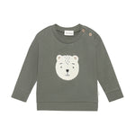 Langarm Sweatshirt von Minymo mit süßem Bären Design aus angenehmer Viscose-Baumwoll-Mischung - perfekt für kalte Tage.
