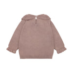 Gemütlicher Knit Pullover von Minymo aus 100% Baumwolle mit praktischer Tasche und zierlichem Blümchen-Detail – perfekt für jeden Tag.