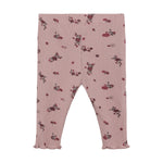 Bequeme Leggings mit elastischem Rippstoff und verspieltem All-Over-Blümchen-Print. Die hochwertige Baumwollmischung mit Elastane bietet optimale Bewegungsfreiheit und Tragekomfort für aktive Kinder.