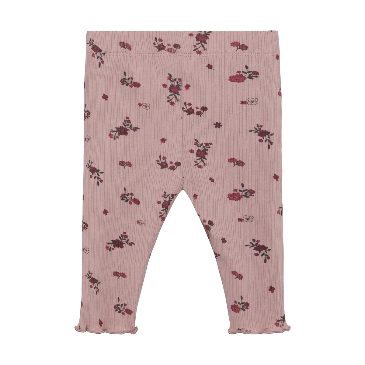 Bequeme Leggings mit elastischem Rippstoff und verspieltem All-Over-Blümchen-Print. Die hochwertige Baumwollmischung mit Elastane bietet optimale Bewegungsfreiheit und Tragekomfort für aktive Kinder.