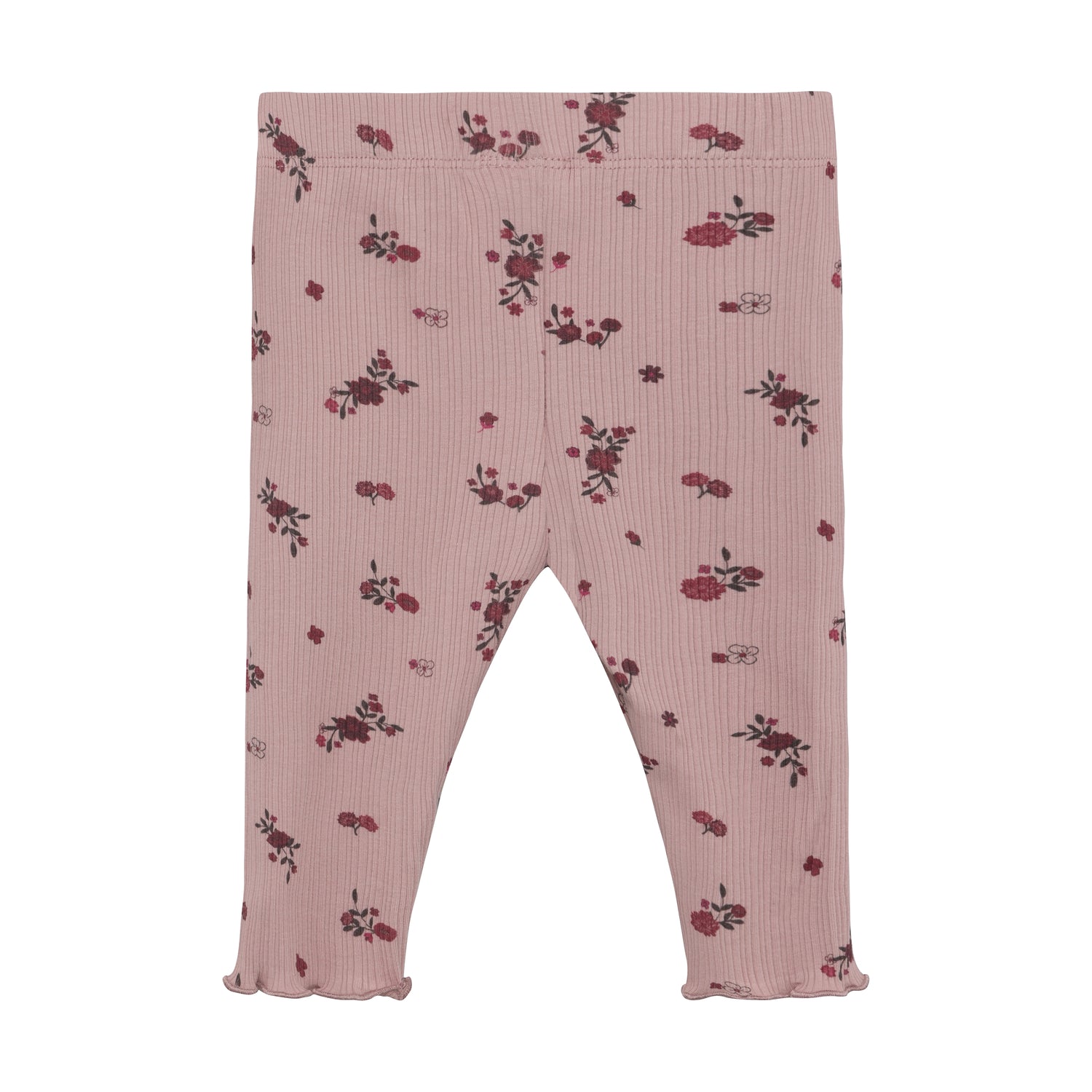 Bequeme Leggings mit elastischem Rippstoff und verspieltem All-Over-Blümchen-Print. Die hochwertige Baumwollmischung mit Elastane bietet optimale Bewegungsfreiheit und Tragekomfort für aktive Kinder.