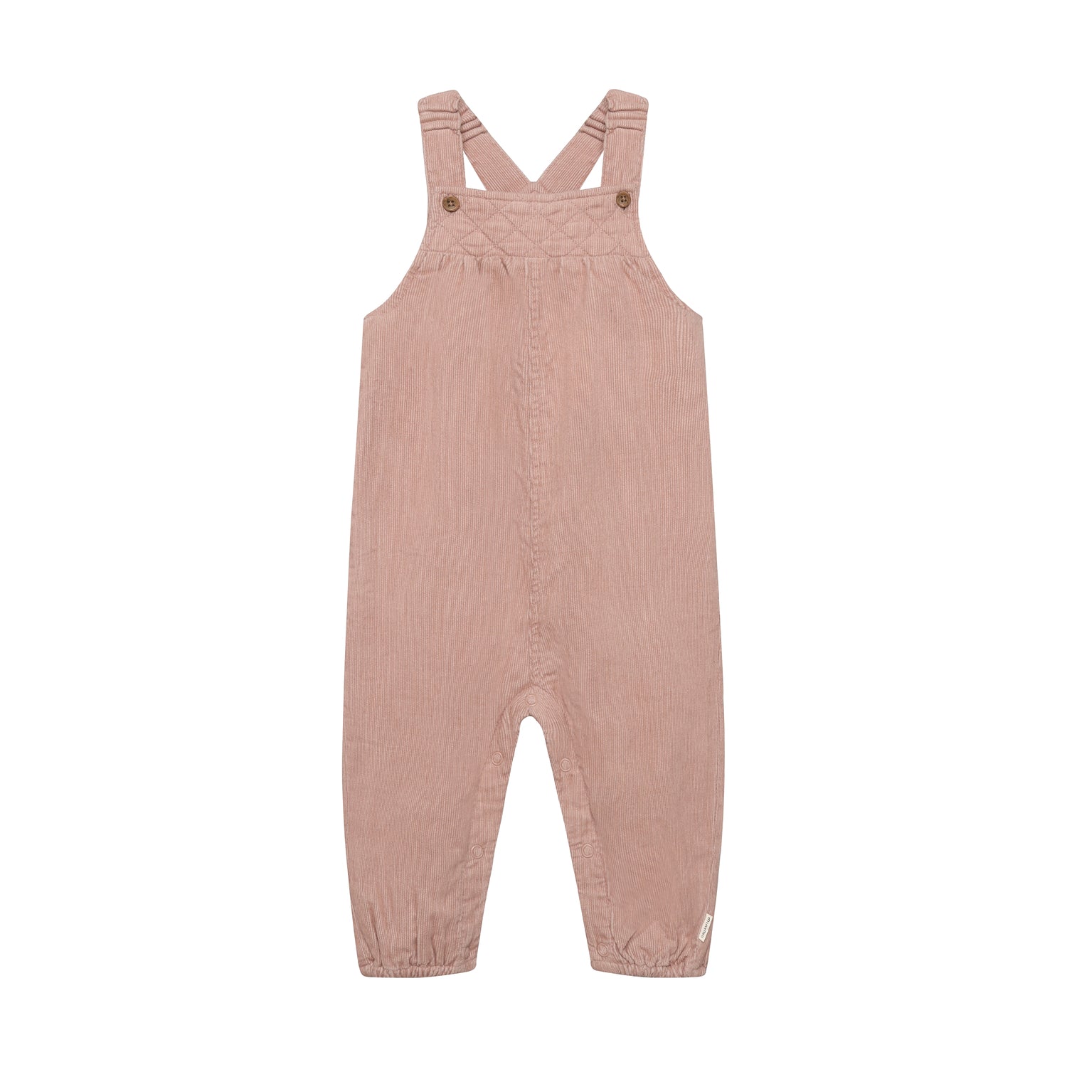 Weiches Corduroy-Overall von Minymo in zartem Rosa mit praktischem Futter. Perfekt für aktive Kinder – bequem, langlebig und einfach anzuziehen. Aus 100% Baumwolle gefertigt.