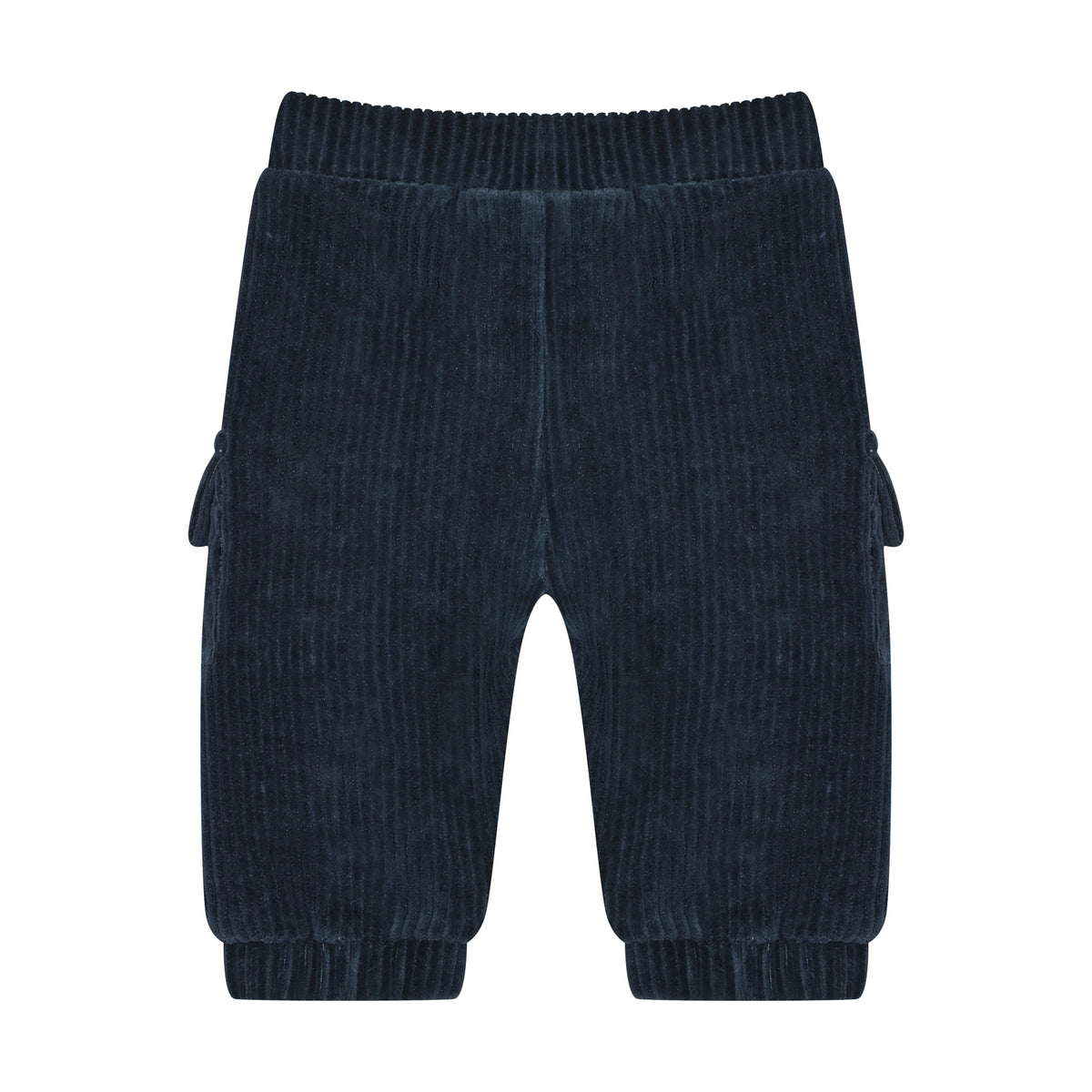 Elegante dunkelblaue Velours-Hose von Minymo aus hochwertiger Baumwollmischung mit Elasthananteil für optimale Bewegungsfreiheit und Tragekomfort.