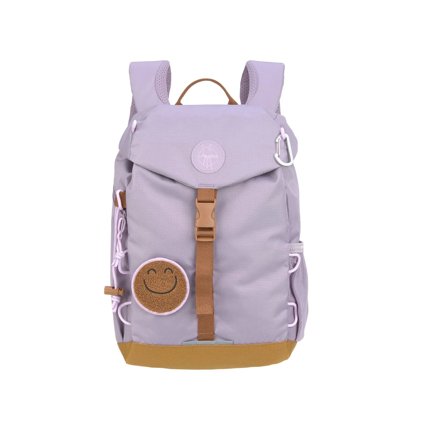 Der wasserabweisende Kinderrucksack Outdoor 9 L Little Gang Lilac mit Regenschutz und Sitzunterlage eignet sich zum Wandern, im Freien oder für den Waldkindergarten. Mit abnehmbaren Patches können die Kids den Rucksack nach Belieben gestalten.&nbsp;